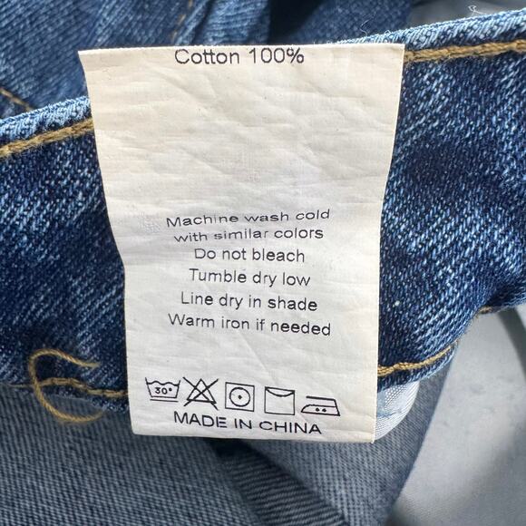 Unbranded Blue Dark Wash Denim Maxi Skirt w/ Front Slit Size Small - Picture 5 of 6